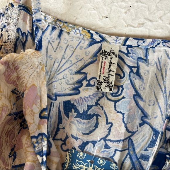 Free People Forever Yours Slip Maxi Dress in Blue Floral - Picture 6 of 15